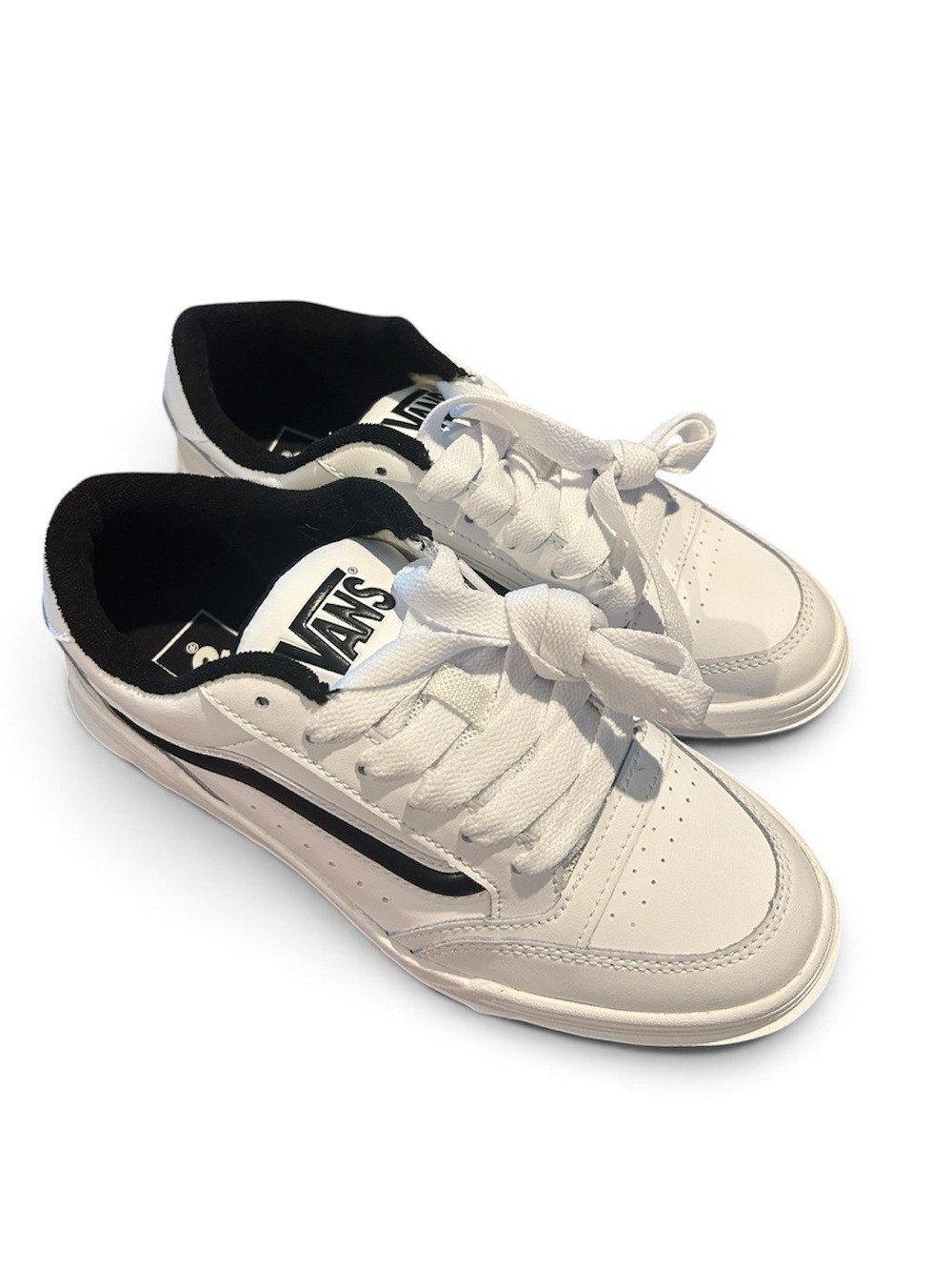 Hylane Vans White and Black Low-Top Athletic Sneakers - Picture 8 of 9